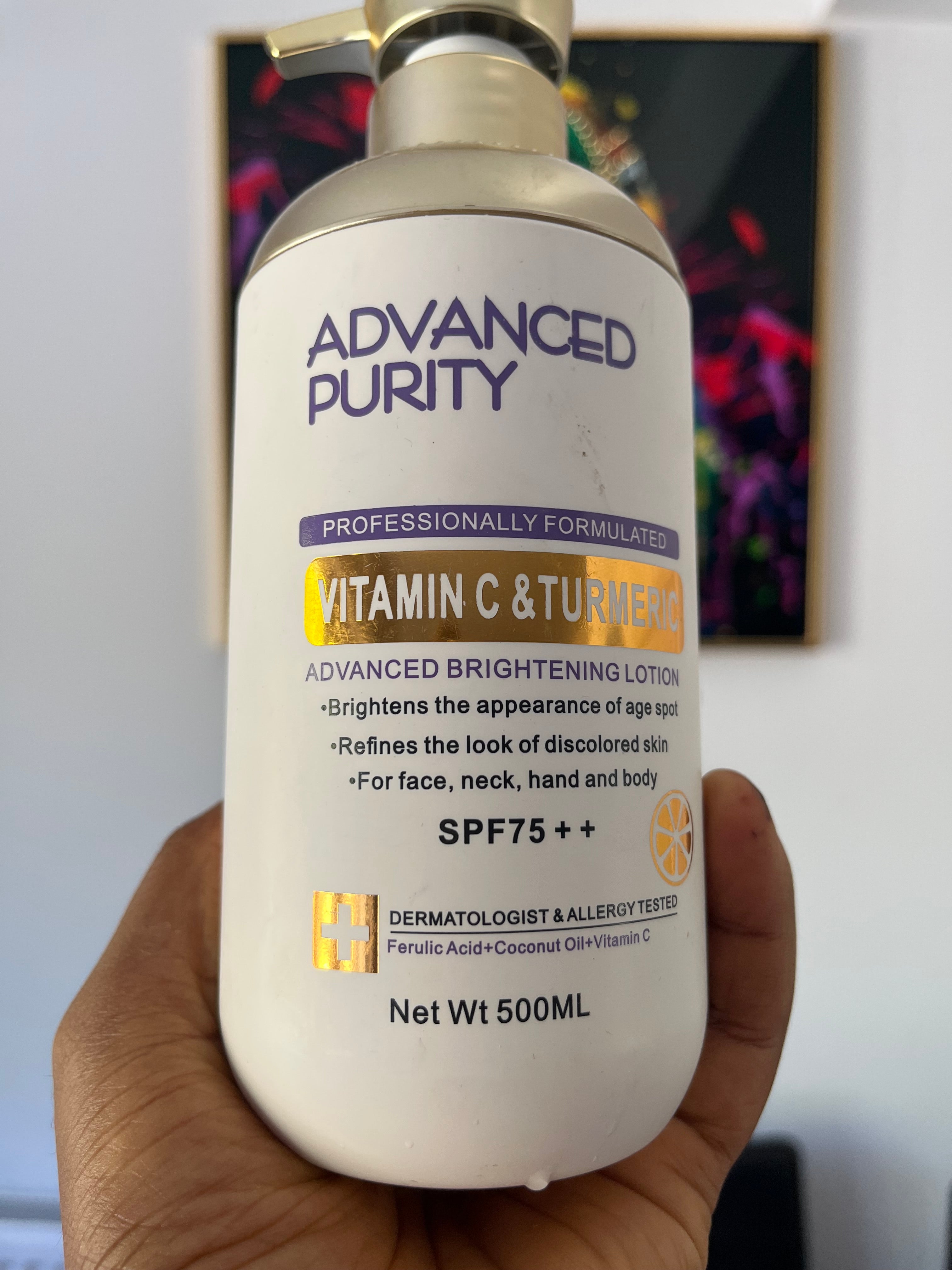 Advanced purity(Vitamin c and Tumeric) Brightning body lotion
