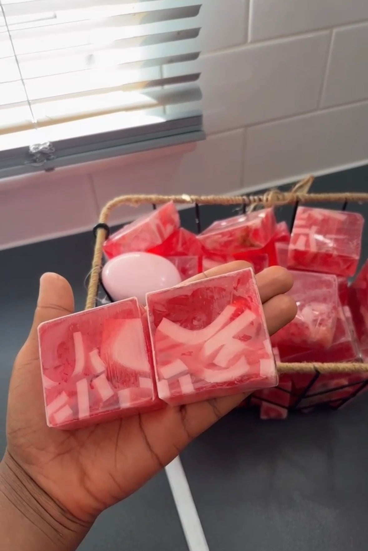 Strawberry face soap