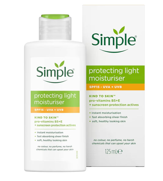 Simple face moisturizer with SPF 15