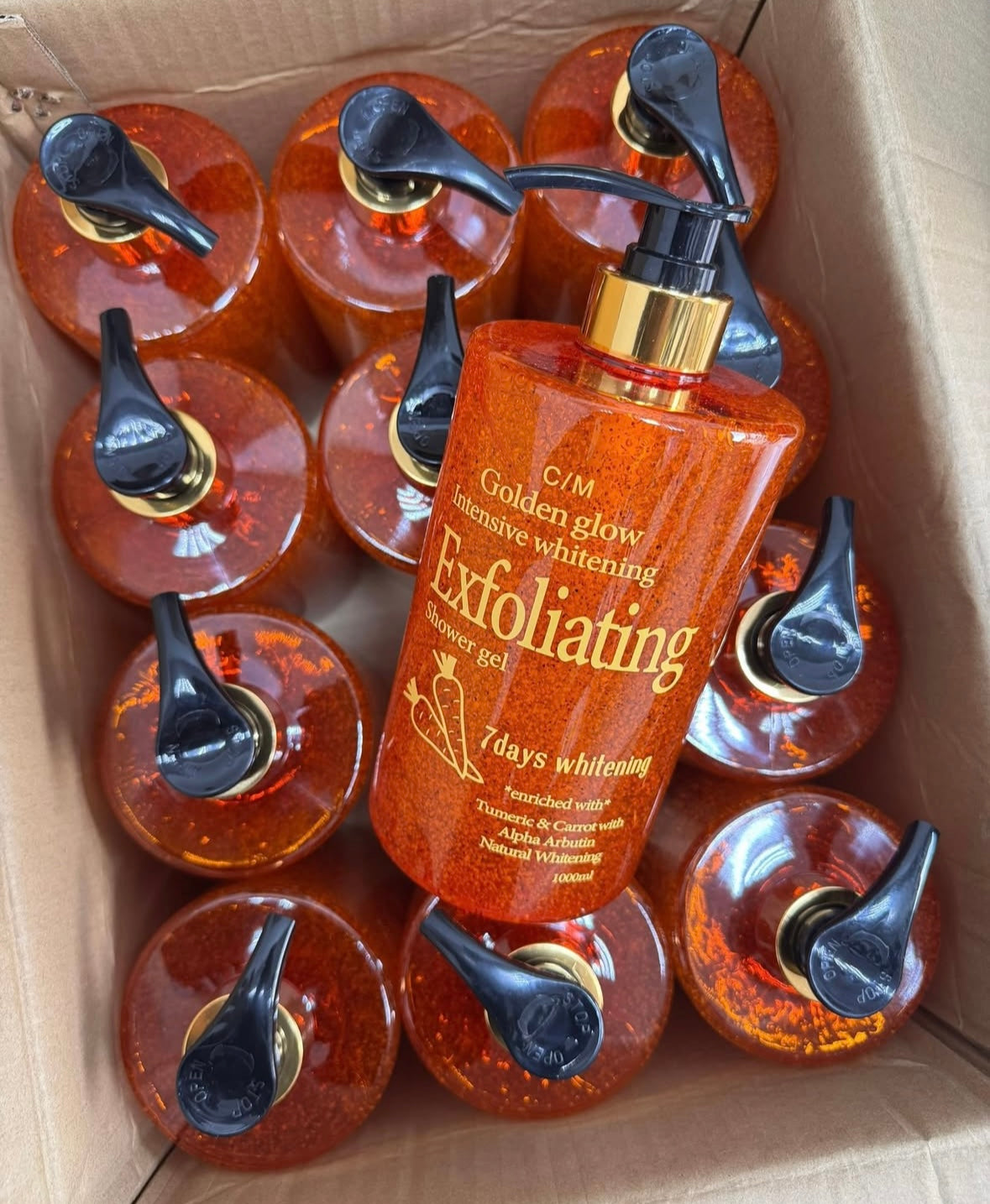 Golden glow Exfoilating shower gel