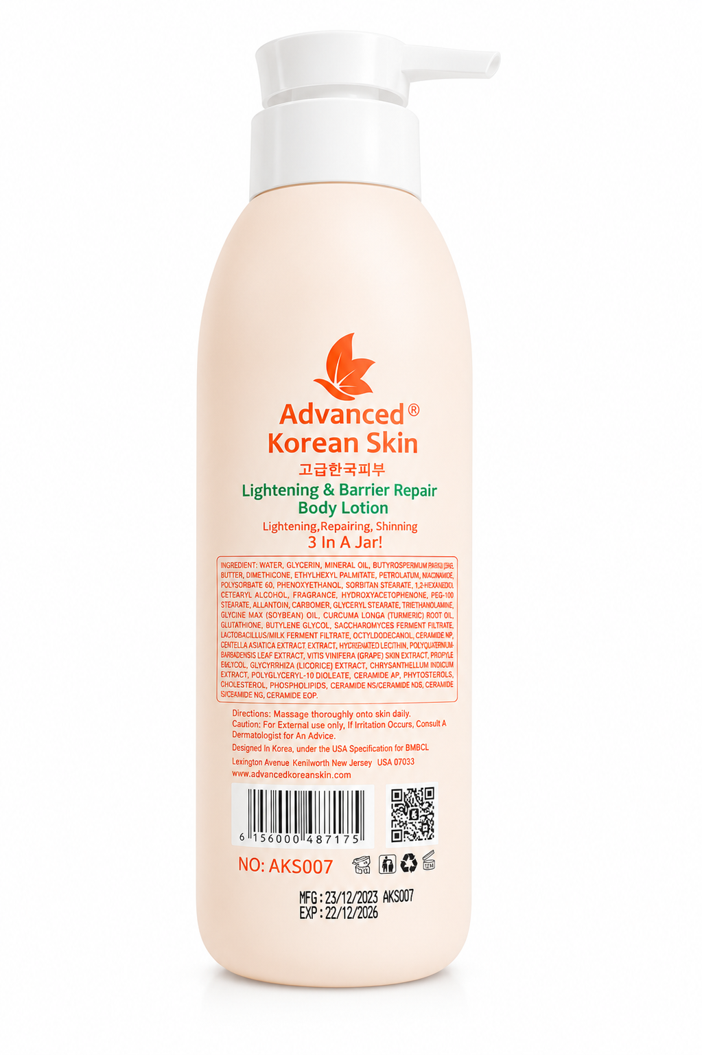 Advanced Korean skin  ligitnint and Barrier lotion