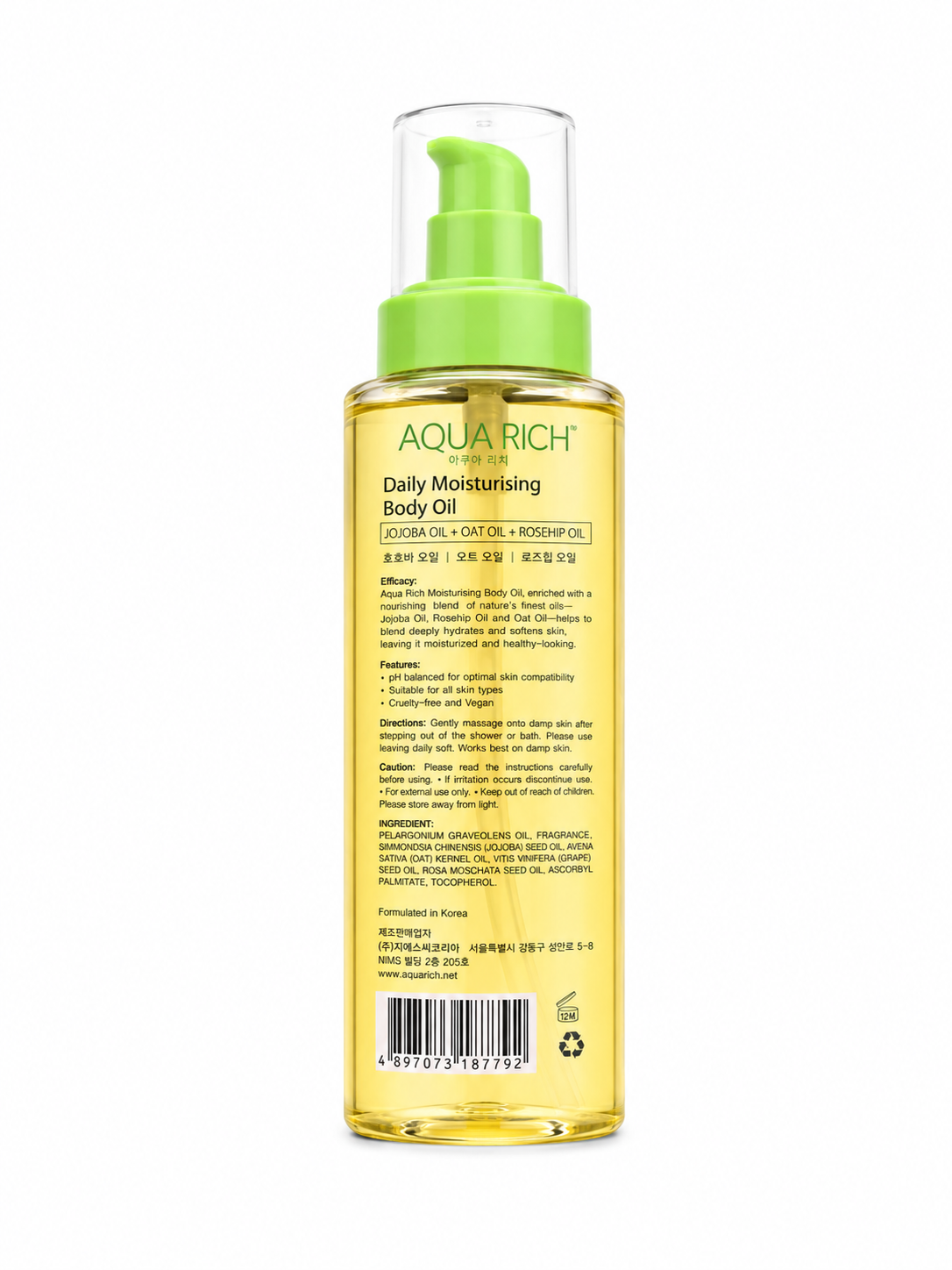 Aqua Rich Daily Moisturising Body oil